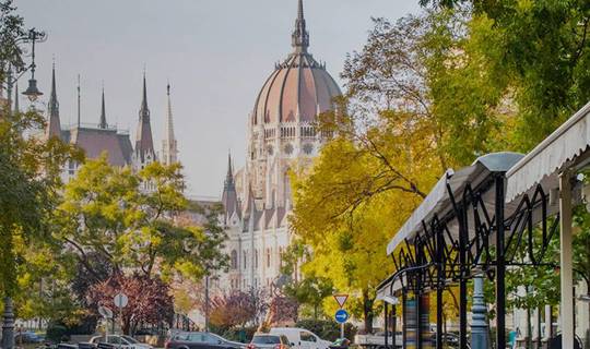 View of Hungarian Parliament building, Hungary