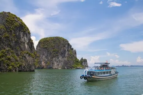 Boat in Ha Long Bay in Vietnam