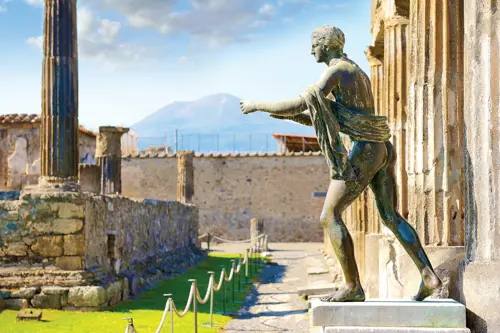 Statue at the Temple of Apollo in Pompeii, Italy