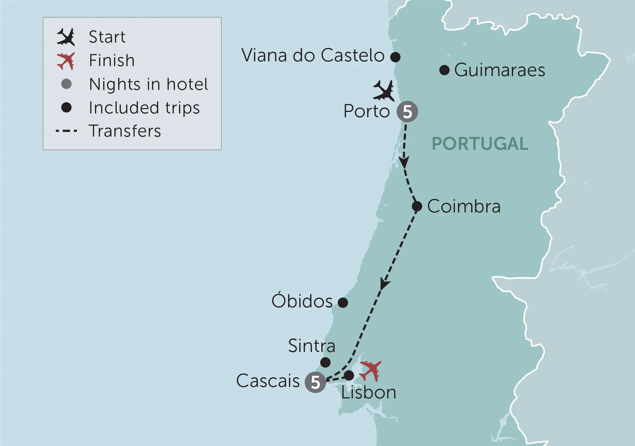  Christmas Porto And Lisbon Map